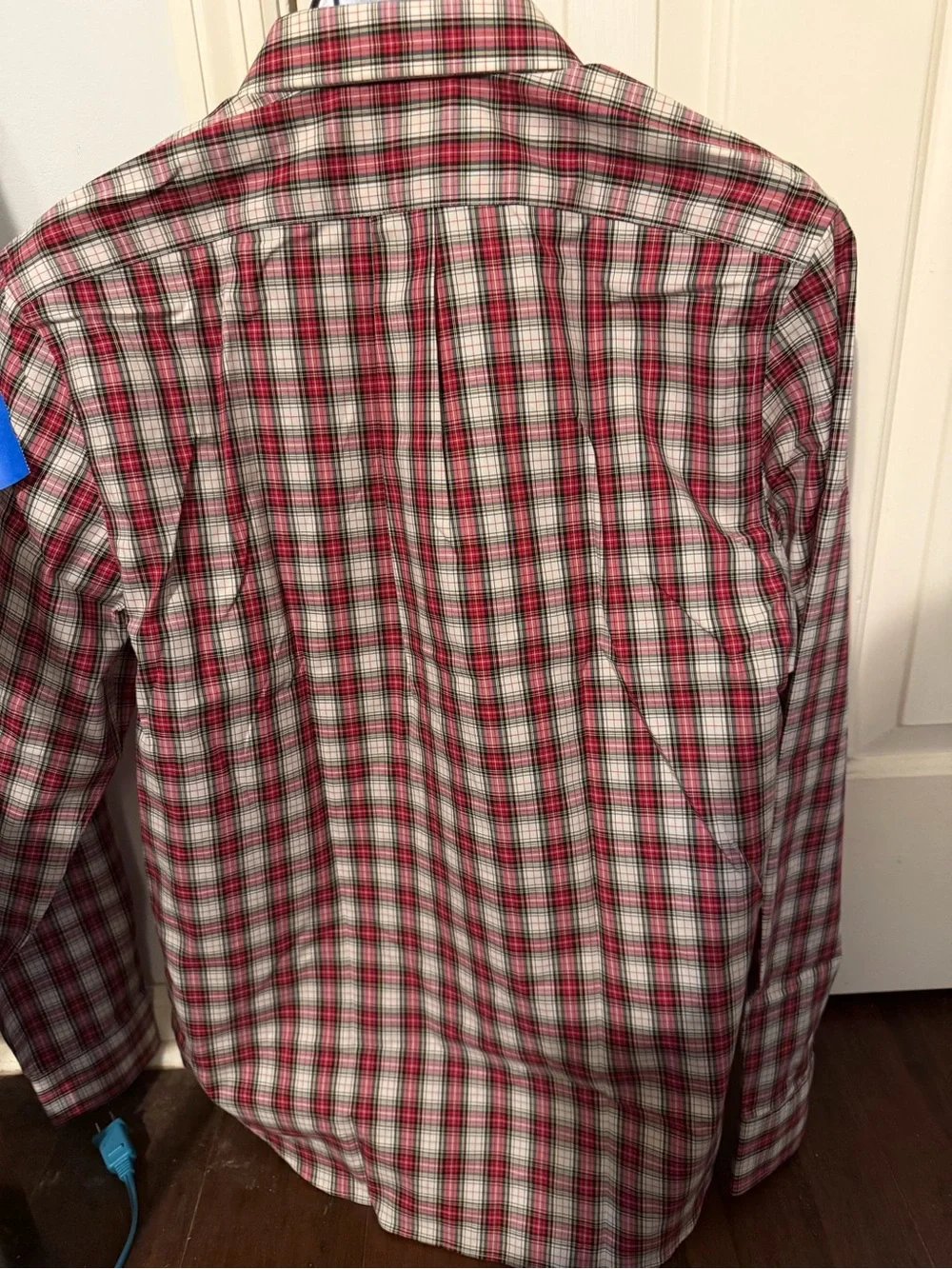 J. Crew Red, White and Green Plaid Button-Down Shirt